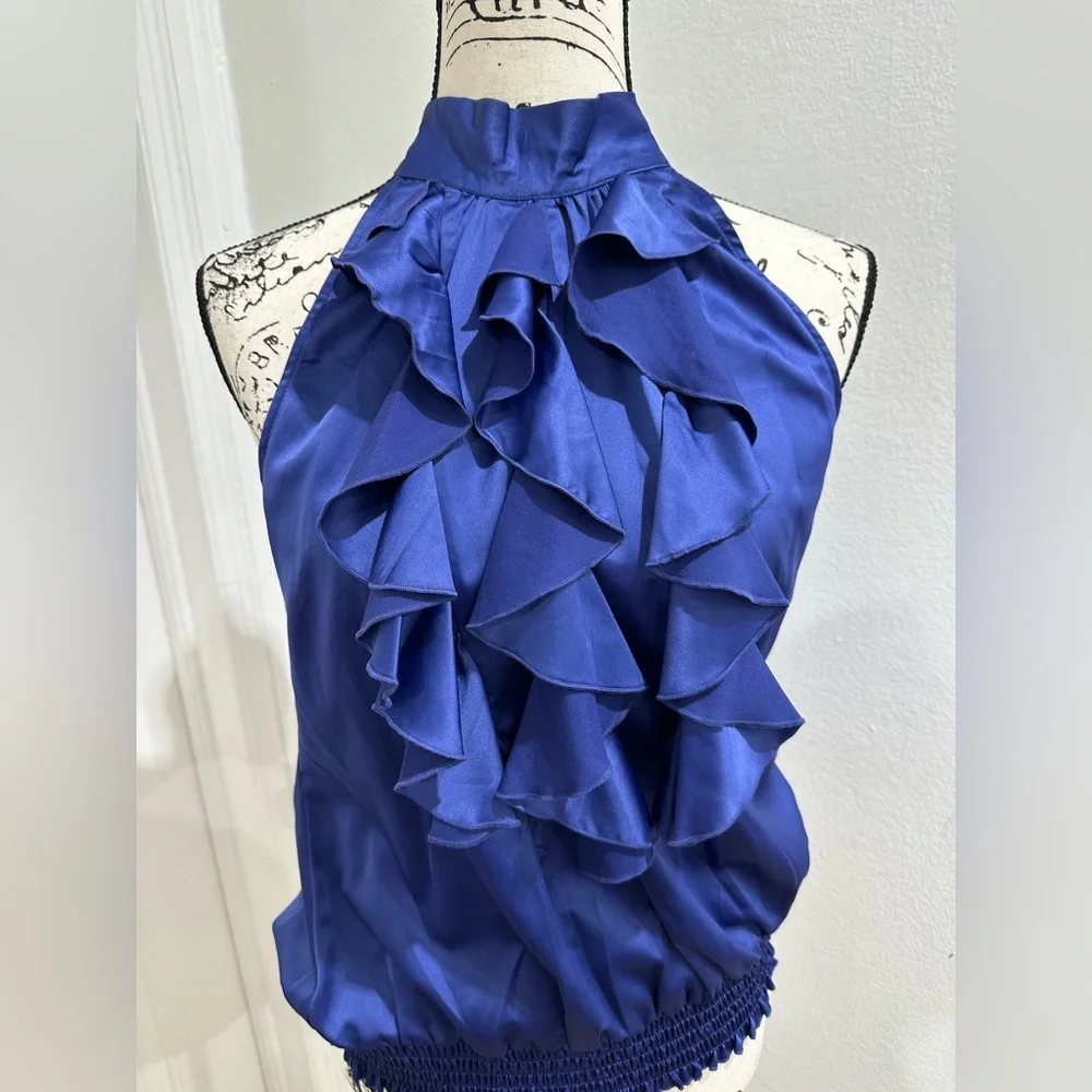 Spense Ruffle Halter Top - Picture 1 of 6
